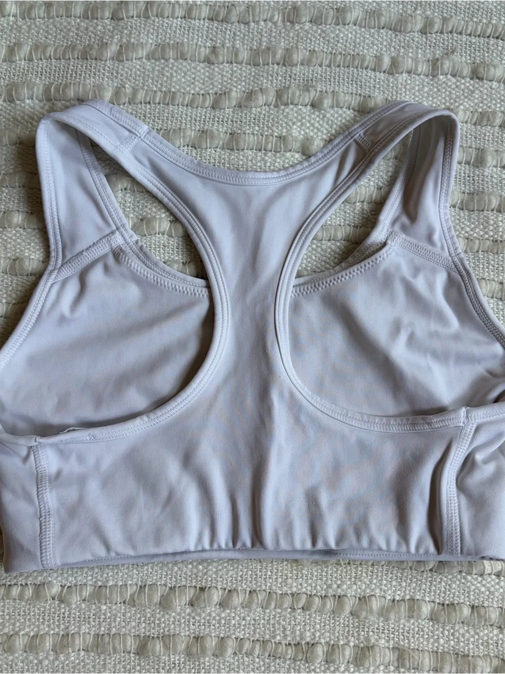 Nike White Racerback Youth Kids Girls Sports Bra Size Small